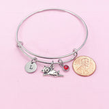 Silver Cute Cat Charm Bracelet, N976C