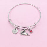Silver Cute Cat Charm Bracelet, N976C