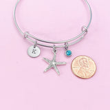 Silver Starfish Charm Bracelet, N4185