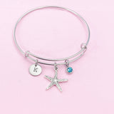 Silver Starfish Charm Bracelet, N4185