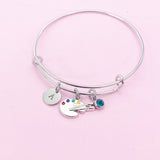 Artist Palette Paint Charm Bracelet, N376B