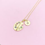 Gold Artist Palette Charm Necklace Birthday Gifts, Personalized Customized Gifts, N5258