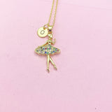 Gold or Silver Ballet Girl Dance Necklace, N582A