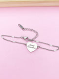 Silver Great Grandma Heart Charm Bracelet Gift, Personalized Gift, N2138