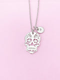 Sugar Skull Halloween Charm Necklace, N144