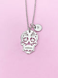 Sugar Skull Halloween Charm Necklace, N144