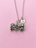 Three Monkeys Charm Necklace, N4375