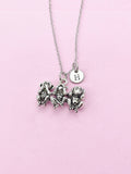 Three Monkeys Charm Necklace, N4375