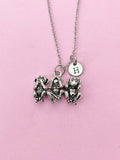 Three Monkeys Charm Necklace, N4375