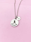 Silver Softball Coach Necklace, Best Christmas Gifts for Baseball Coach, Personalized Customized Monogram Jewelry, D151