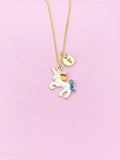Unicorn Necklace, Rainbow Unicorn, N4358