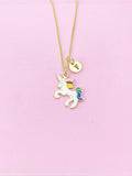 Unicorn Necklace, Rainbow Unicorn, N4358