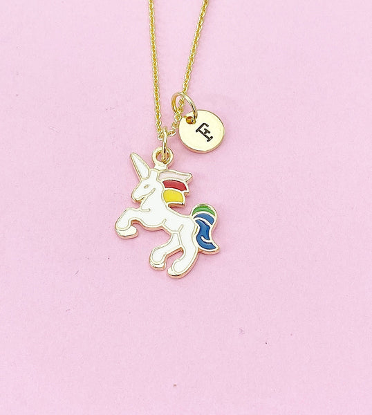 Unicorn Necklace, Rainbow Unicorn, N4358