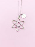 Silver Atom Charm Necklace, N1499