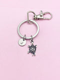 Turtle Charm Keychain in Silver, Turtle Love Pet Gifts Ideas, AN5574