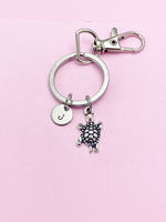 Turtle Charm Keychain in Silver, Turtle Love Pet Gifts Ideas, AN5574