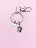 Turtle Charm Keychain in Silver, Turtle Love Pet Gifts Ideas, AN5574