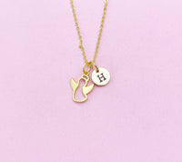 Gold Guardian Angel Charm Necklace, N3032