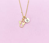 Gold Guardian Angel Charm Necklace, N3032