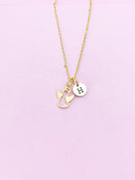 Gold Guardian Angel Charm Necklace, N3032