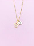 Gold Guardian Angel Charm Necklace, N3032