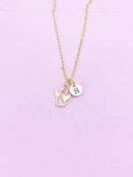 Gold Guardian Angel Charm Necklace, N3032