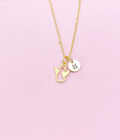 Gold Guardian Angel Charm Necklace, N3032