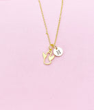 Gold Guardian Angel Charm Necklace, N3032