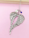 Silver Guardian Angel Wing Necklace, N457