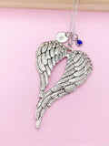 Silver Guardian Angel Wing Necklace, N457