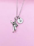 Fisherman Charm Necklace, Initial Pendant, Personalized Gift