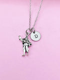 Silver Fisherman Charm Necklace, Man Holding Fish Charm, Fishing Charm Necklace, Personalized Christmas Gift, N784