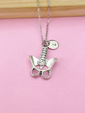 Silver Anatomical Human Anatomy Pelvis Charm Necklace, N283