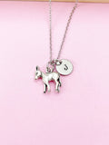 Silver Donkey Charm Necklace, Donkey Charm, Farm Animal Charm, Farmer Gift, Pet Gift, Mini Horse Charm, Personalized Custom Monogram, N685A