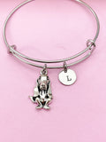 Silver Basset Hound Dog Charm Bracelet, N2884B