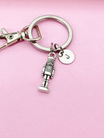 Silver Nutcracker Soldier Christmas Ballet Charm Keychain, Personalized Gifts, N676A