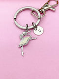 Silver Ballet Charm Keychain, Ballet Girl Charm, Ballet Charm, Dance School Gift, Ballet School Gift, Personalized Gift, N1592