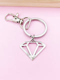 Silver Diamond Shaped Keychain, N116B