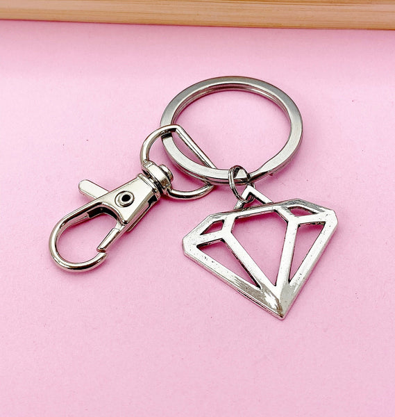Silver Diamond Shaped Keychain, N116B