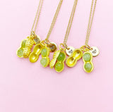 Gold Peanut Necklace Best Friends Birthday Gifts, Personalized Gifts, N5212A