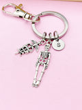 Silver Caduceus Skeleton Charm Keychain, Medical School Gifts, Radiology Medical Schools Student Gifts, N449H