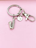 Silver Saxophone Musical Instrument Charm Keychain, N5471A