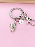 Silver Saxophone Musical Instrument Charm Keychain, N5471A