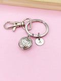 Silver Hamburger Keychain, Hamburger Charm, Burger Jewelry, Junk Food, Foodie Gift, Personalized Gift, Christmas Gift, N721A