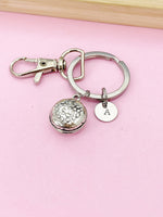 Silver Hamburger Keychain, Hamburger Charm, Burger Jewelry, Junk Food, Foodie Gift, Personalized Gift, Christmas Gift, N721A