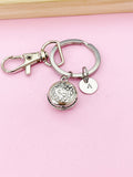 Silver Hamburger Keychain, Hamburger Charm, Burger Jewelry, Junk Food, Foodie Gift, Personalized Gift, Christmas Gift, N721A