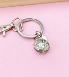 Silver Hamburger Keychain, Hamburger Charm, Burger Jewelry, Junk Food, Foodie Gift, Personalized Gift, Christmas Gift, N721A