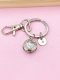 Silver Hamburger Keychain, Hamburger Charm, Burger Jewelry, Junk Food, Foodie Gift, Personalized Gift, Christmas Gift, N721A