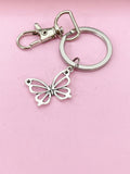 Silver Butterfly Charm Keychain, N131C