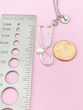 Silver Stethoscope Charm Necklace, N125